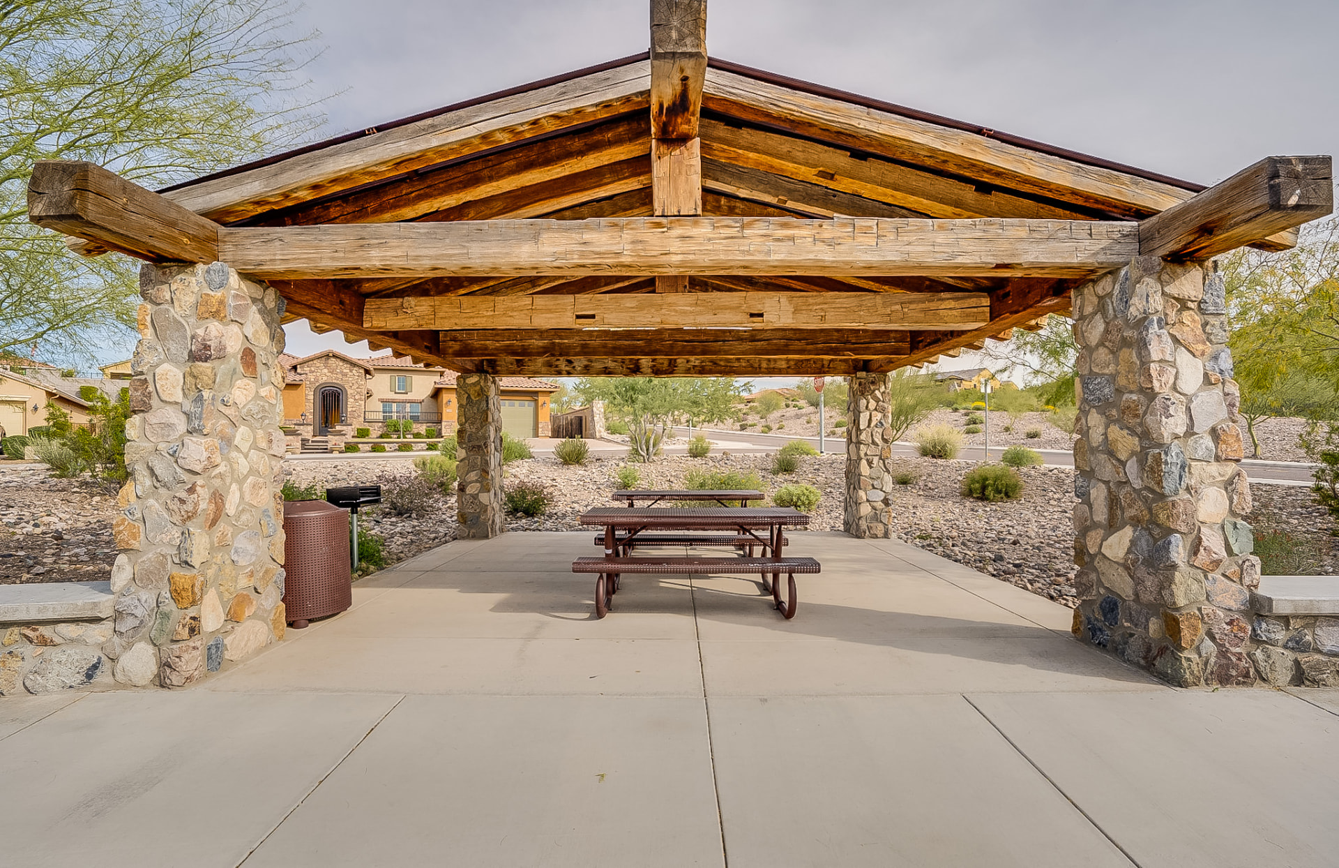 Trail ramada at Calderwood Butte next to Tierra Del Rio