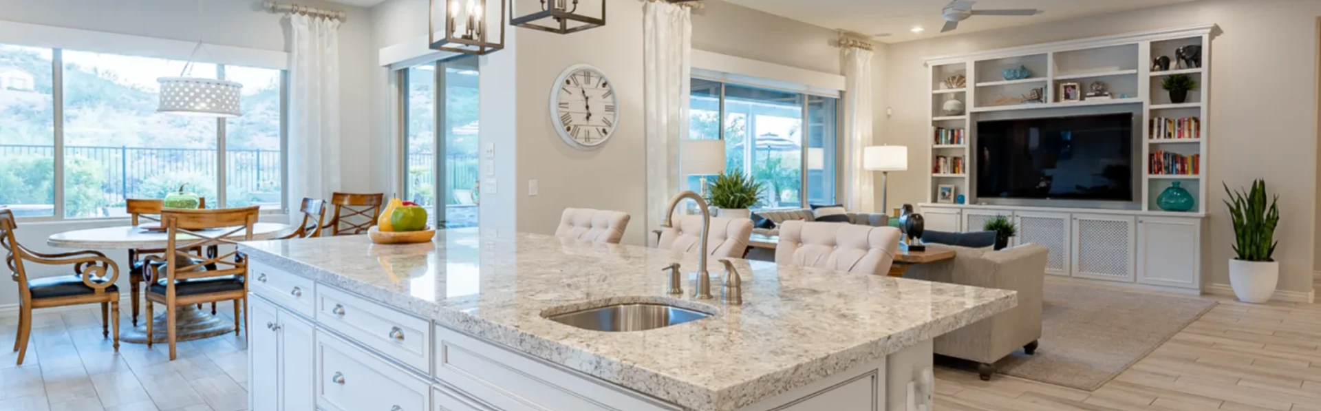 Open-concept kitchen and great room